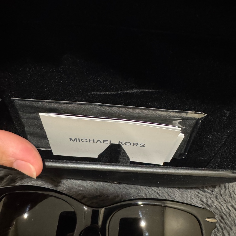 Michael Kors Glossy Black Sunglasses - Picture 2 of 2